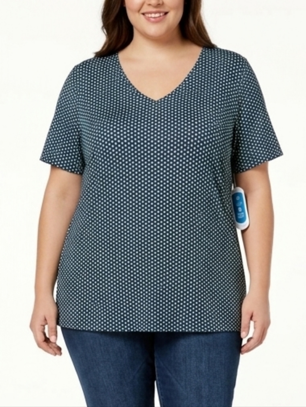 NWT Be Inspired  Performance Wicking V-Neck Top (Runs Small)